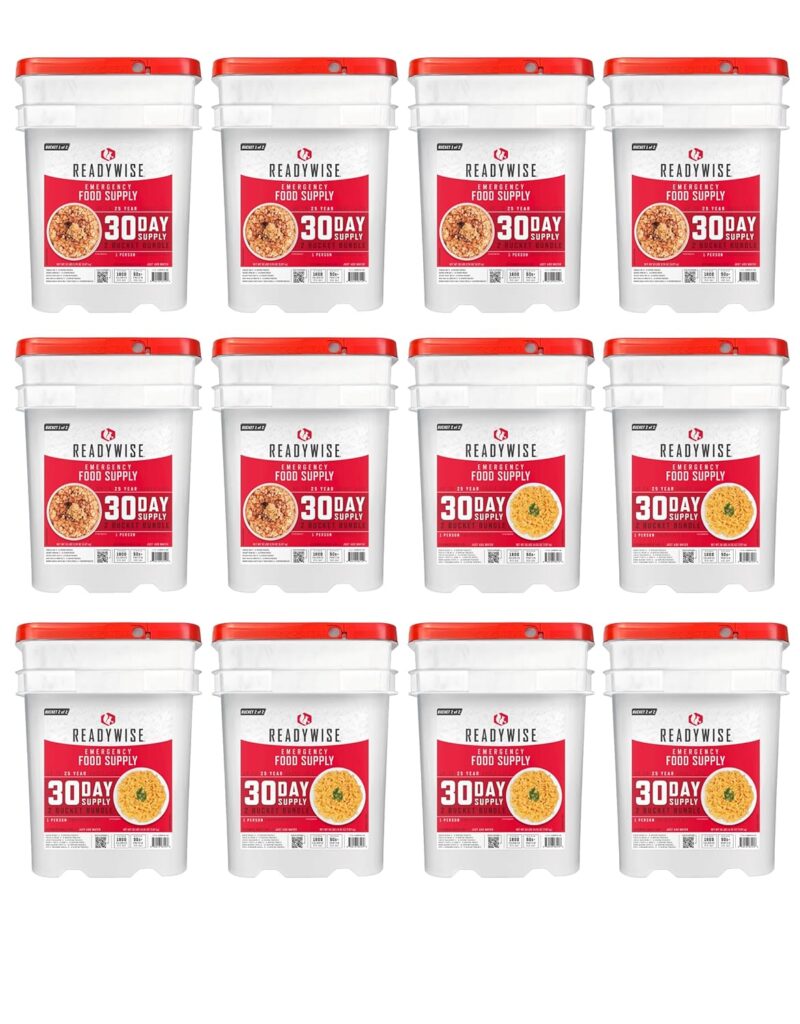 READYWISE - 72 Hours, 30 Servings, Emergency Food Supply, MRE, Pre-made, Freeze-Dried, Survival Food, Meal Essentials for, Camping, Hiking, and, Emergencies, Individually Packaged, 25-Year Shelf Life