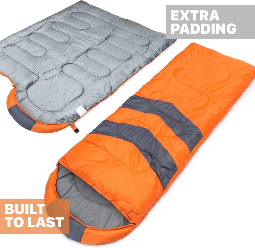 MalloMe Sleeping Bags for Adults Cold Weather  Warm - Backpacking Camping Sleeping Bag for Kids 10-12, Girls, Boys - Lightweight Compact Camping Essentials Gear Accessories Hiking Sleep Must Haves