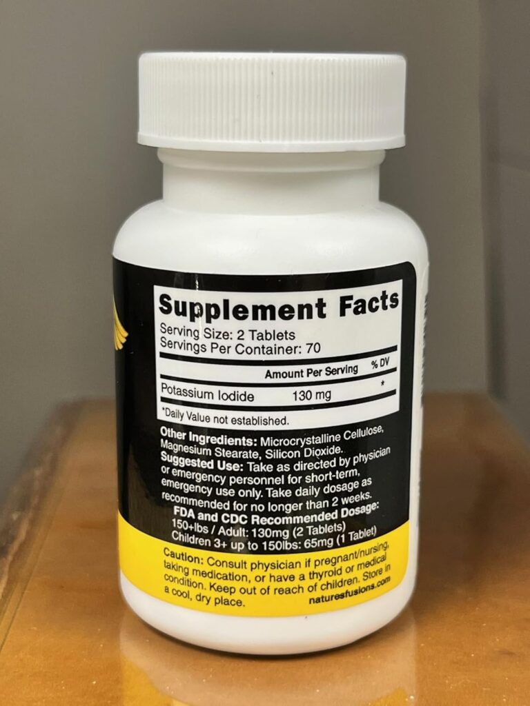 Potassium Iodide Tablets 130 mg (2 Pack) - (120 Tablets) EXP 10/2032 - Ki Pills Potassium Iodine Tablets - Potassium Iodine Pills Yoduro de potasio