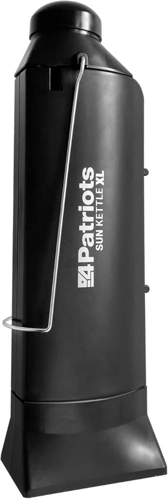 4Patriots Sun Kettle Personal Water Heater: Portable Thermos Boils Water Using The Sun, Thermal Flask For Camping, Hunting, Backpacking  Survival, Solar Powered, Lightweight  Gas  Electricity Free