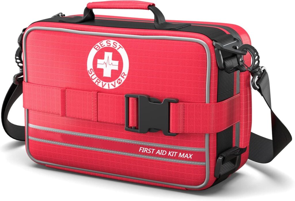 Comprehensive First Aid Kits, Advanced Trauma Kits with Labeled Compartments, Large Survival Medical Kits for Vehicle, Home, Camping, Sports -Emergency Necessities Kits -230 Piece