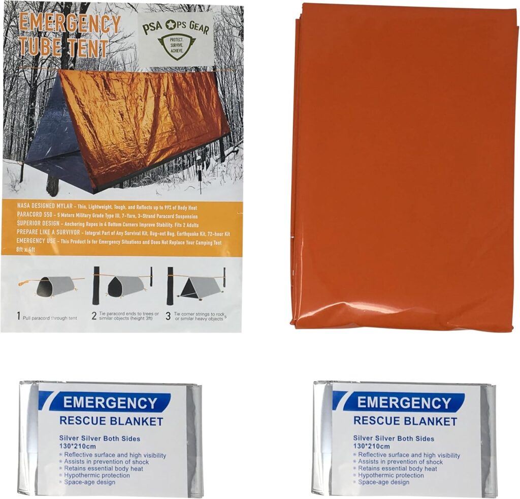 Emergency Shelter Tent Mylar Tube Tent for Survival