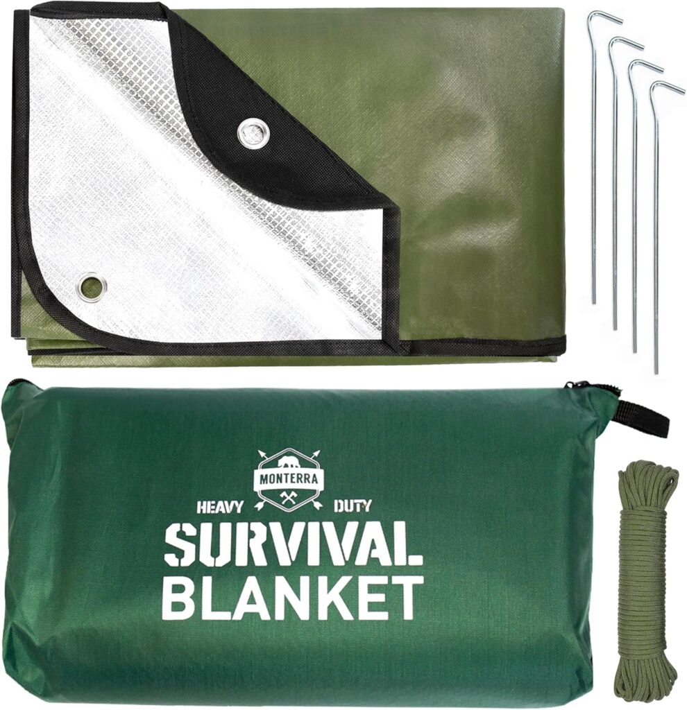 Emergency Survival Blanket, Heavy Duty Waterproof Tarp, Car Emergency Kit, Camping Accessories, Picnic, Insulated Groundsheet, Bivvy.