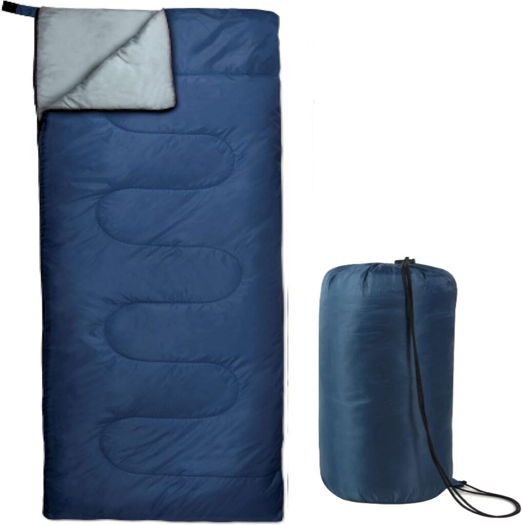 Envelope Sleeping Bags 4 Seasons Warm or Cold Lightweight Indoor Outdoor Sleeping Bags for Adults, Backpacking, Camping