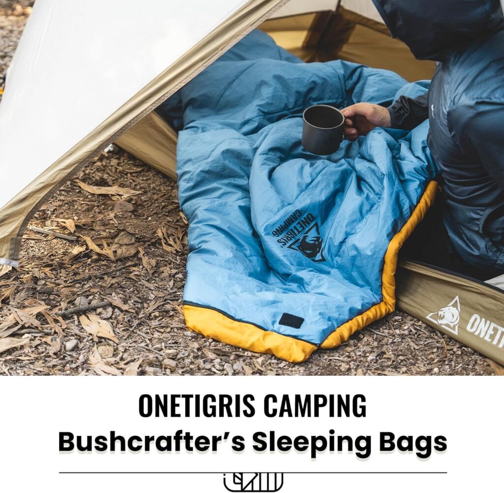 OneTigris Bushcrafter’s Sleeping Bags, Mummy Sleeping Bag for Camping Hiking Backpacking, Survival Gear