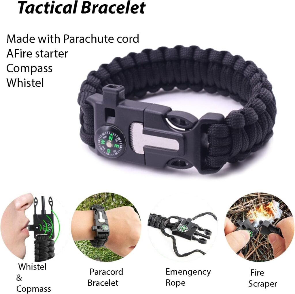 Survival Kit with Useful Tactical Tools, Camping Gear, Emergency Survival Gear - Gift for Men