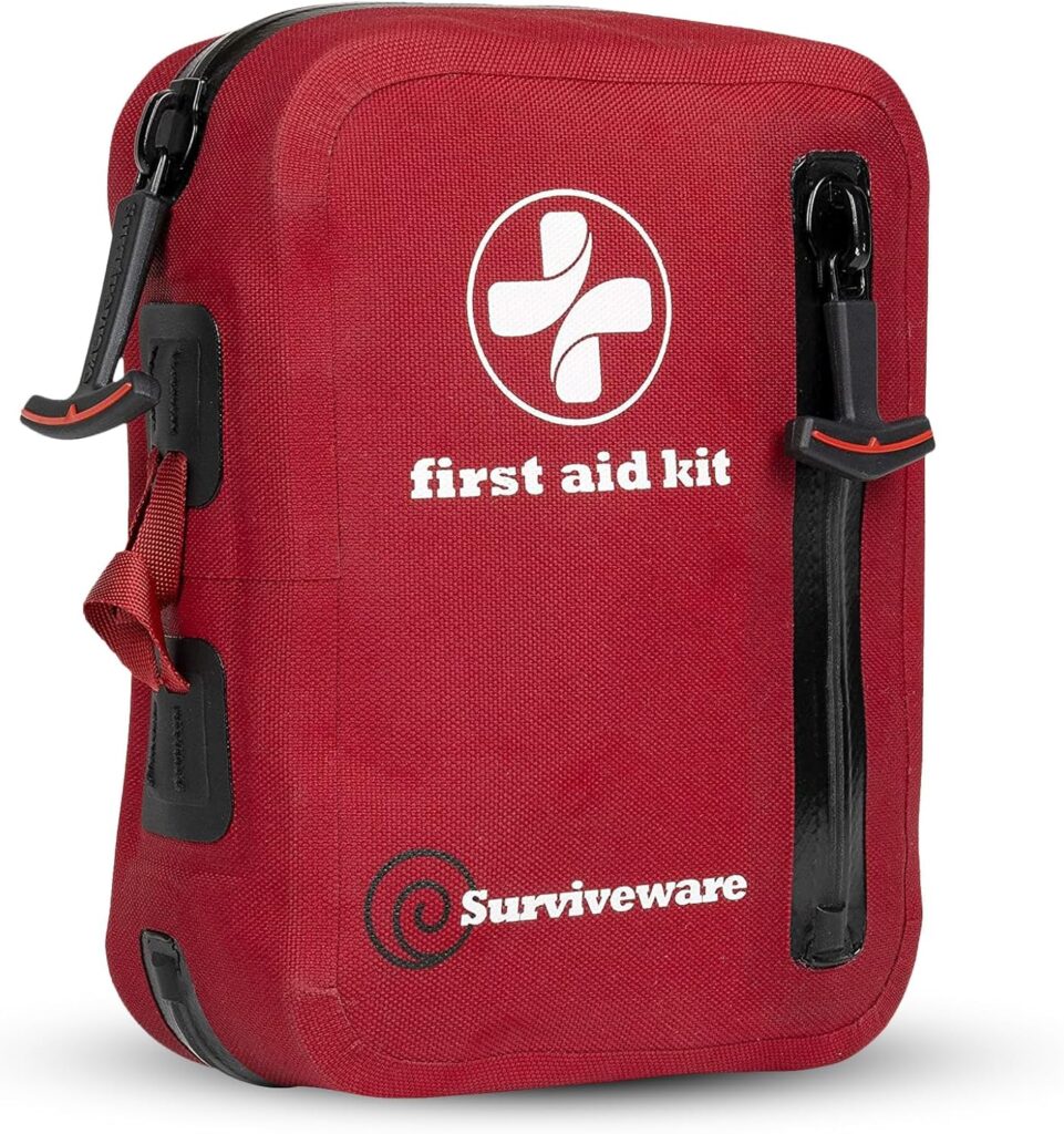 Surviveware Waterproof Premium Survival First Aid Kit - Survival Emergency Preparedness for Travel Camping Gear, Survival Kit and Outdoor Emergencies - HSA  FSA Eligible Survival Kit