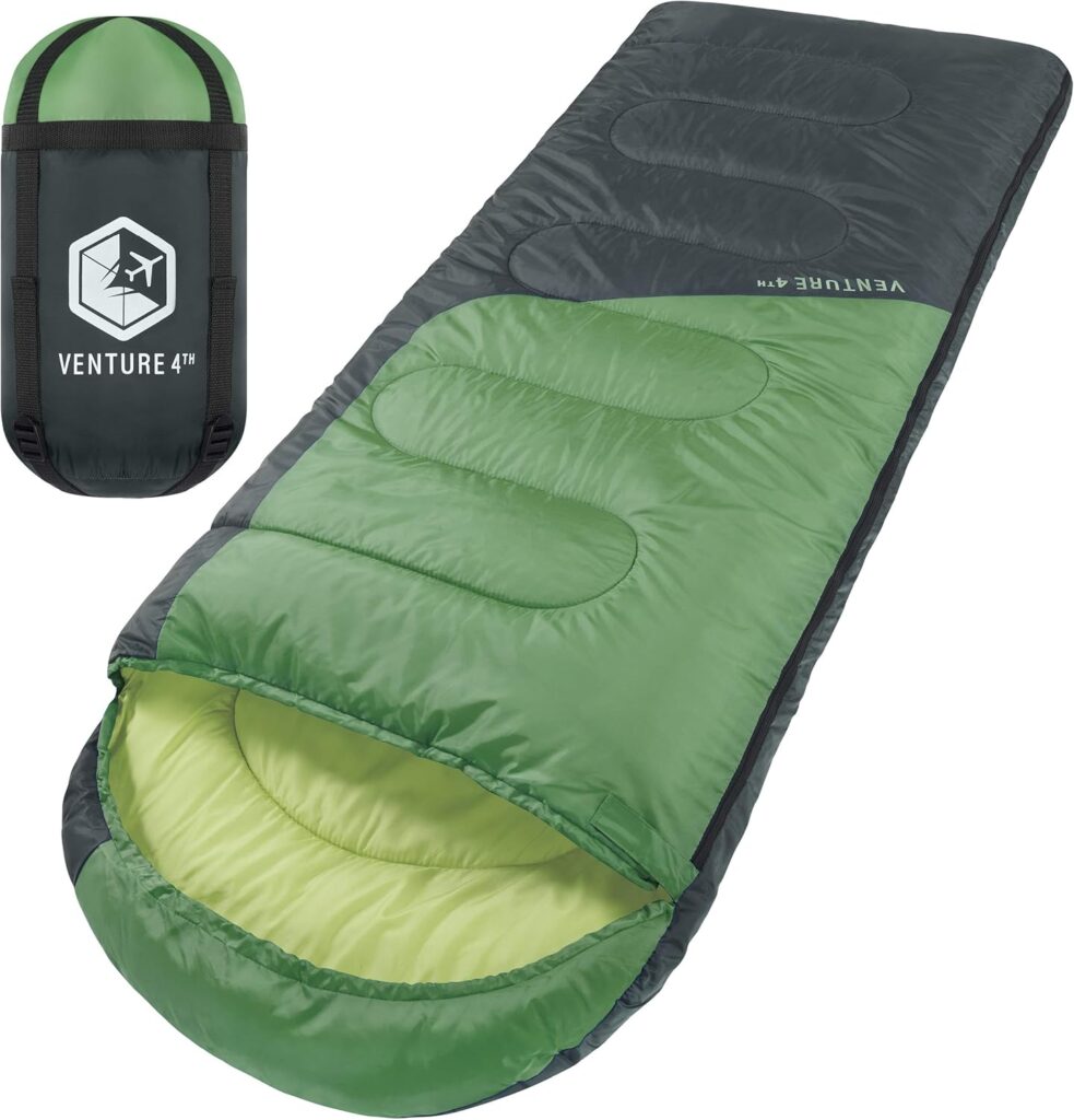 VENTURE 4TH Backpacking Sleeping Bag – XXL, Double and Single Sizes - Lightweight Warm  Cold Weather Sleeping Bags for Adults, Kids  Couples – Ideal for Hiking, Camping  Outdoor Adventures